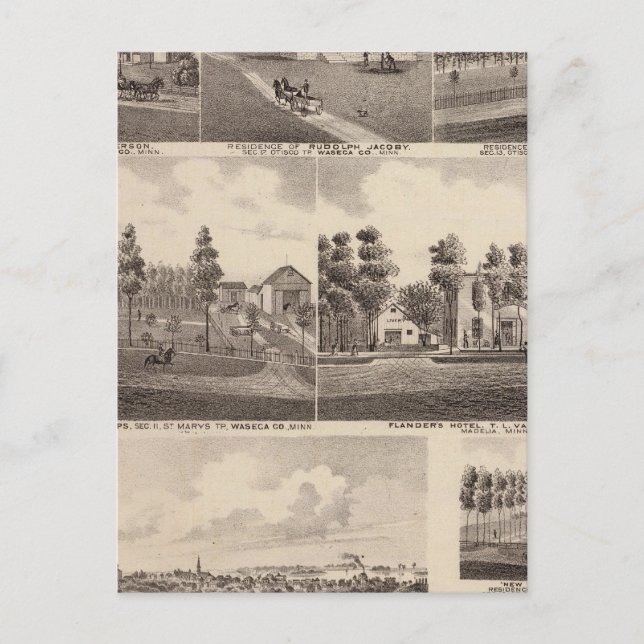 Kleiner See, Waseca, Minnesota Postkarte (Vorderseite)