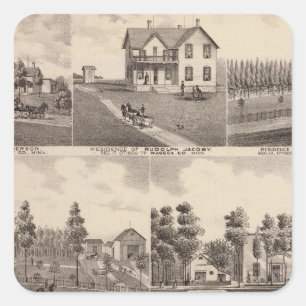 Kleiner See, Waseca, Minnesota Quadratischer Aufkleber