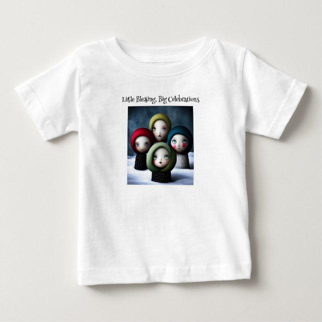 Kleiner Segen, große Feiern Baby T-shirt (Vorderseite)