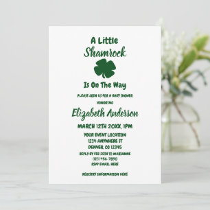 Kleiner Shamrock St. Patrick's Day Baby Shower Einladung