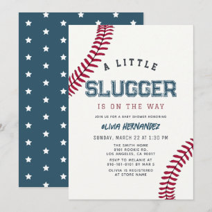 Kleiner Slugger Baseball Junge Baby Shower Einladung