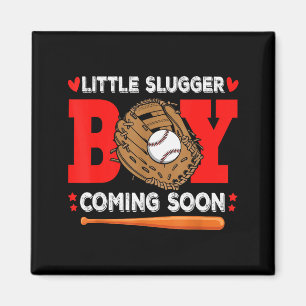 Kleiner Slugger-Junge kommt bald Babyankündigung B Magnet