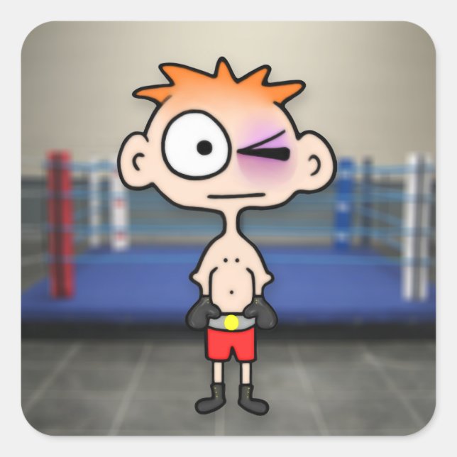 Kleiner Slugger Quadratischer Aufkleber (Vorderseite)