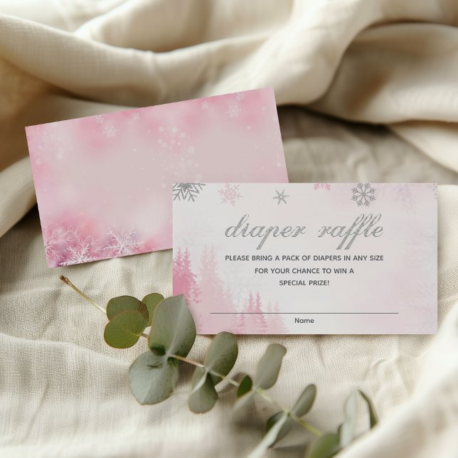 Kleiner Snowflake Winter Duschkabine Windeln Winde Begleitkarte (Von Creator hochgeladen)