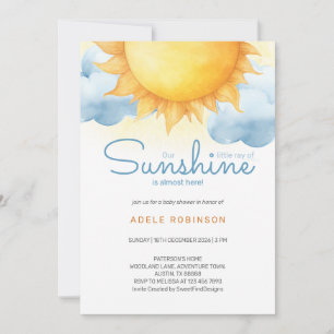 Kleiner Sonnenschein Baby Boy Shower Einladung