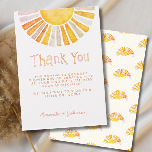 Kleiner Sonnenschein Baby Shower Dankeskarte