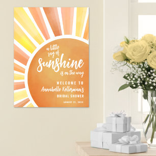 Kleiner Sonnenschein Baby Shower Willkommensschild Poster