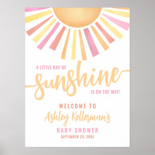 Kleiner Sonnenschein-Babydusche Begrüßungszeichen Poster