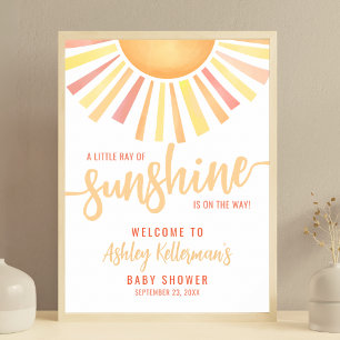 Kleiner Sonnenschein-Babydusche Begrüßungszeichen Poster