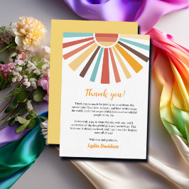 Kleiner Sonnenschein-Babydusche Danke Karte
