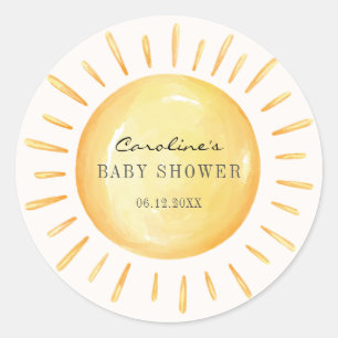 Kleiner Sonnenschein-Babydusche Runder Aufkleber