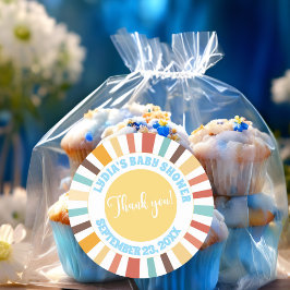 Kleiner Sonnenschein Blue Baby Dusche Runder Aufkleber
