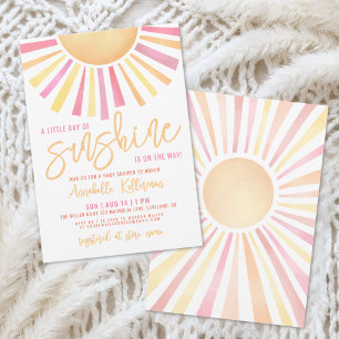 Kleiner Sonnenschein Boho-Baby-Party Einladung