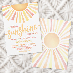 Kleiner Sonnenschein Boho-Baby-Party Einladung