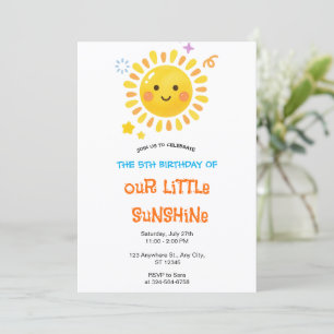 Kleiner Sonnenschein Geburtstag Glückliche Sonnenp Einladung