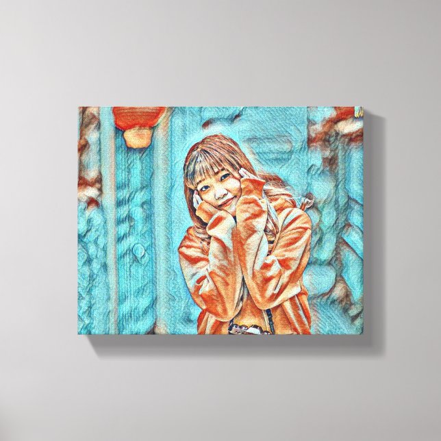 "Kleiner Sonnenschein in Gelb" Leinwanddruck (Vorderseite)