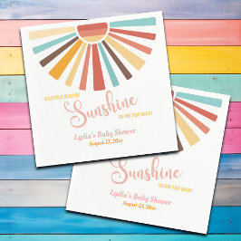 Kleiner Sonnenschein-Rosa-Babydusche Serviette