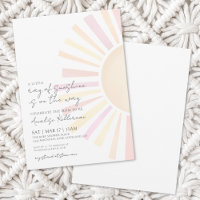 Kleiner Sonnenschein Rosa Babyparty