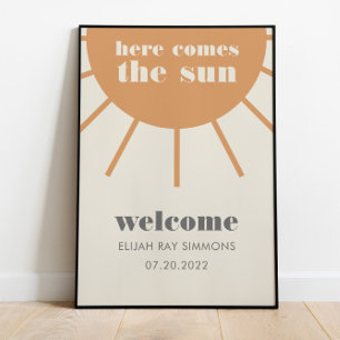 Kleiner Sonnenschein Vintage-Willkommensposter Poster