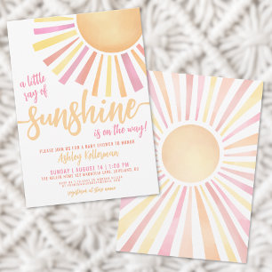 Kleiner Sonnenstrahl Boho-Baby-Einladung Einladung