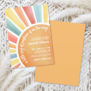 Kleiner Sonnenstrahl Boho-Baby-Shower-Einladung Einladung