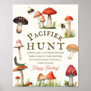 Kleiner Spaßpilz Pilz Biene Baby Schnuller Jagd Poster