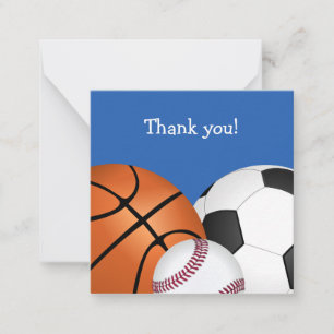Kleiner Sportball Dankeschön Note Card Mitteilungskarte