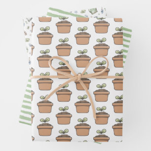 Kleiner Spross oder Garten Geschenkpapier Set