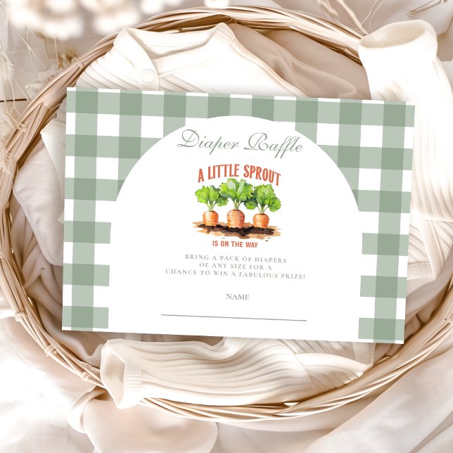 Kleiner Sprout Baby Duschdiapper Raffle Begleitkarte (Von Creator hochgeladen)