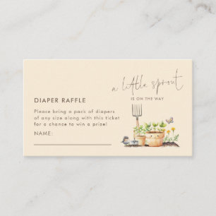 Kleiner Sprout Diaper Raffle Baby Dusche Enclo Begleitkarte