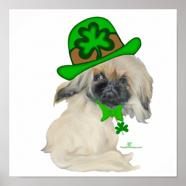 Kleiner St. Patrick's Day Pekingese Poster (Vorne)
