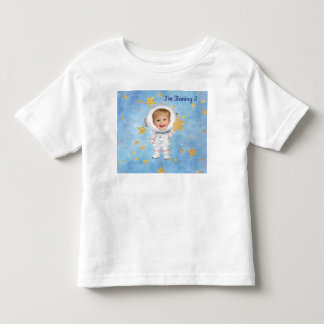 Kleiner Stern Astronaut Geburtstags-T-Shirt Kleinkind T-shirt