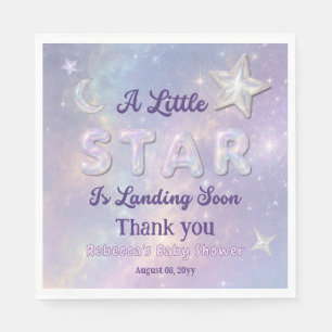 Kleiner Stern landet bald - Himmlische Babyparty Serviette