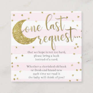 Kleiner Stern pink Bringen Sie ein Buch für Baby Begleitkarte