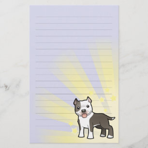 Kleiner Stern Pitbull/amerikanisches Staffordshire Briefpapier
