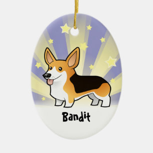 Kleiner Sternpembroke-WaliserCorgi Keramikornament