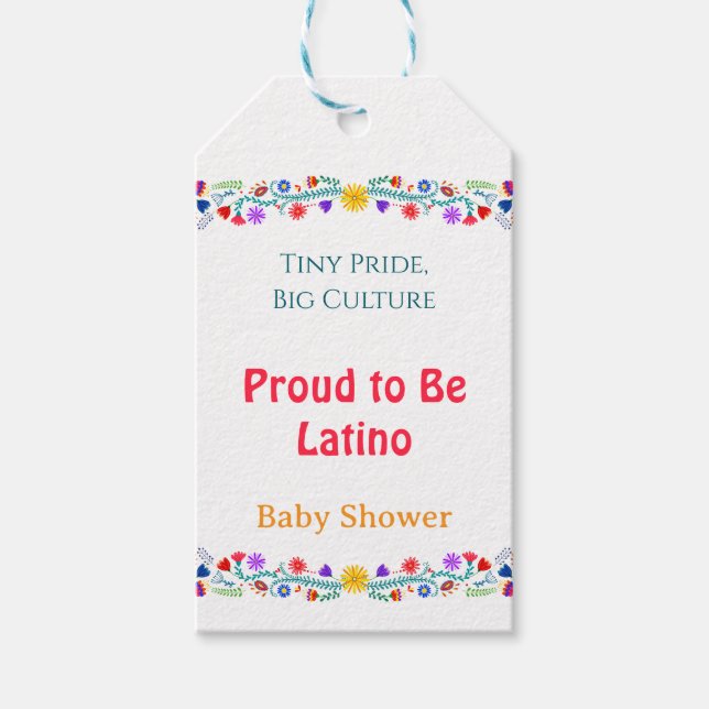 Kleiner Stolz, große Kultur - stolz Latino Baby se Geschenkanhänger (Vorderseite)