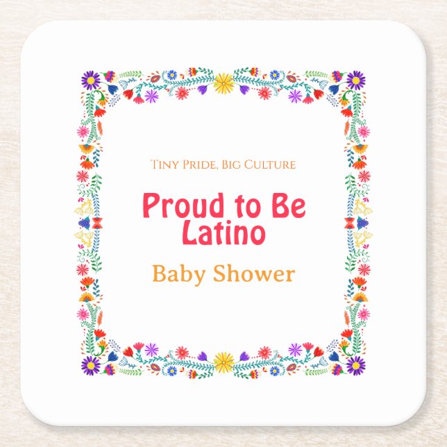 Kleiner Stolz, große Kultur - stolz Latino Baby se Rechteckiger Pappuntersetzer (Vorderseite)