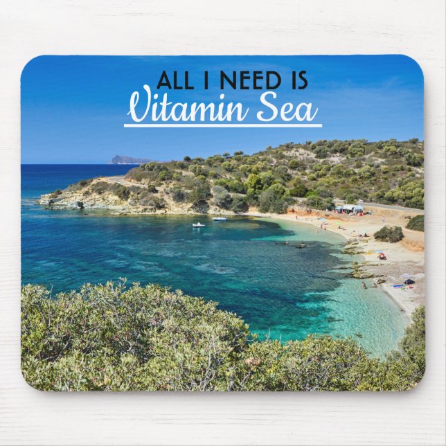 kleiner Strand auf Sardinien mit türkisblauem Wass Mousepad (Vorne)