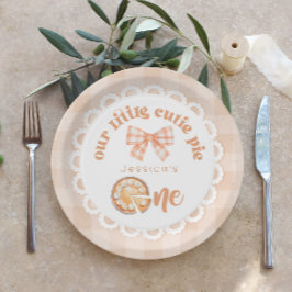 Kleiner Süsse-Kuchen macht einen 1. Geburtstag Pappteller