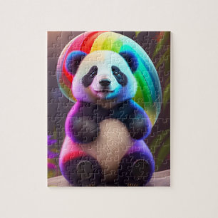 Kleiner süßer bunter Panda Puzzle
