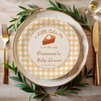 Kleiner Süßer Kürbiskuchen Gingham-Baby-Party