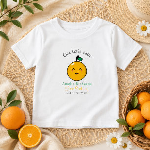 Kleiner Süßer Orange Citrus 1. Geburtstag Baby T-shirt