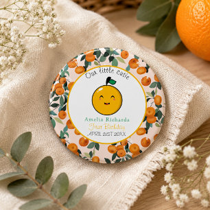  Kleiner Süßer Orange Citrus 1. Geburtstag  Button