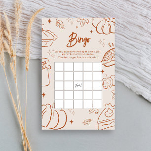 Kleiner Süßer Pie Herbst-Baby-Shower-Bingo-Spiel