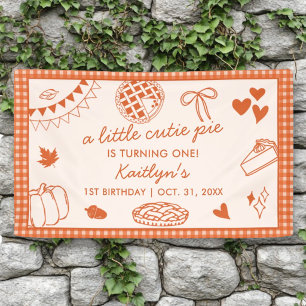 Kleiner Süßer Pie wird Eins! Herbst 1. Geburtstag Banner
