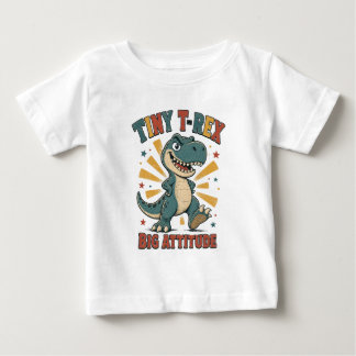 Kleiner T-Rex, große Attitüde, lustiger Dinosaurie Baby T-shirt