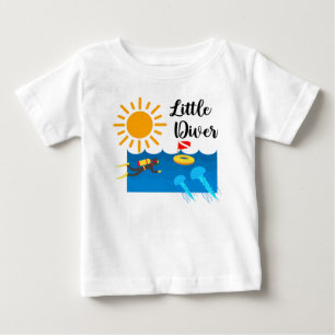Kleiner Taucher mit Jelly Fish - Baby Fine Jersey  T-shirt