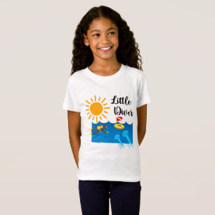 Kleiner Taucher mit Jelly Fish - Girls' Fine Jerse T-Shirt