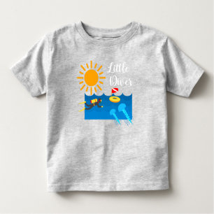Kleiner Taucher mit Jelly Fish - Kleinkind Fine Je Kleinkind T-shirt